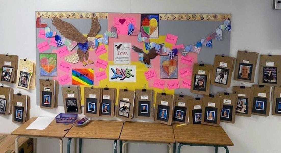 Student display for Month of Love